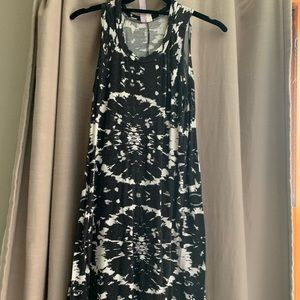 Francesca’s black tie dye mini dress